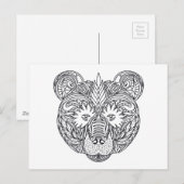 Inspirierter Bär Postkarte (Vorne/Hinten)