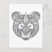 Inspirierter Bär Postkarte (Vorderseite)