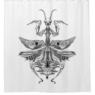 Inspirierter betender Mantis Duschvorhang