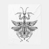 Inspirierter betender Mantis Fleecedecke (Vorderseite)
