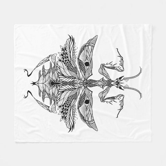 Inspirierter betender Mantis Fleecedecke (Vorderseite (Horizontal))