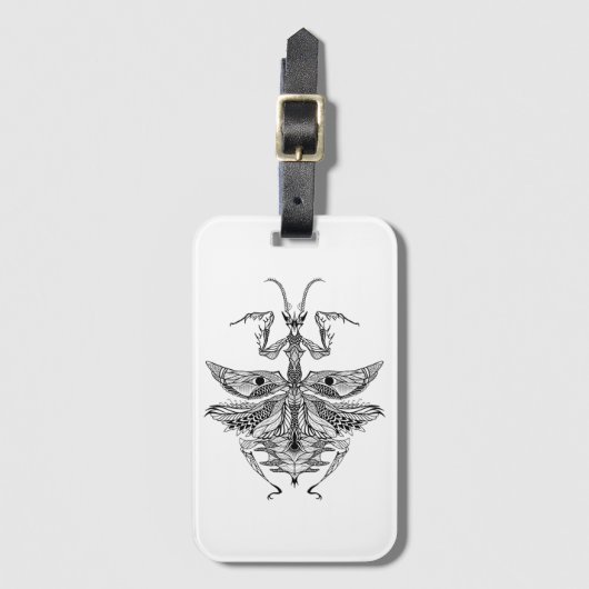 Inspirierter betender Mantis Gepäckanhänger (Vorderseite Vertikal)