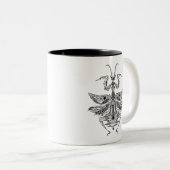 Inspirierter betender Mantis Zweifarbige Tasse (VorderseiteRechts)