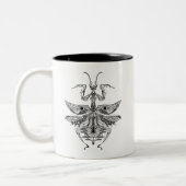 Inspirierter betender Mantis Zweifarbige Tasse (Links)