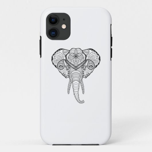 Inspirierter Elefant-Kopf Case-Mate iPhone Hülle (Rückseite)