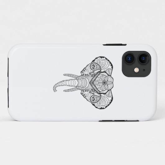 Inspirierter Elefant-Kopf Case-Mate iPhone Hülle (Rückseite (Horizontal))
