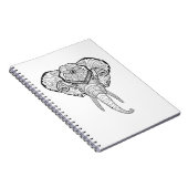 Inspirierter Elefant-Kopf Notizblock (Rechte Seite)