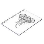 Inspirierter Elefant-Kopf Notizblock (Linke Seite)