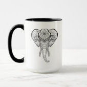 Inspirierter Elefant-Kopf Tasse (Links)