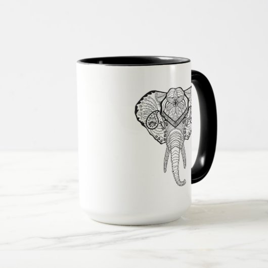 Inspirierter Elefant-Kopf Tasse (VorderseiteRechts)
