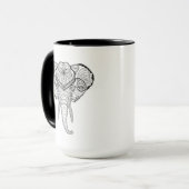 Inspirierter Elefant-Kopf Tasse (Vorderseite Links)