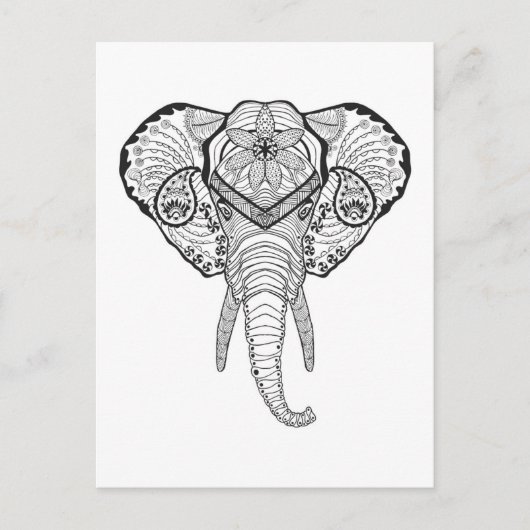 Inspirierter Elphant Head Postkarte (Vorderseite)