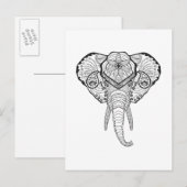 Inspirierter Elphant Head Postkarte (Vorne/Hinten)