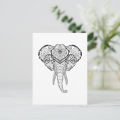 Inspirierter Elphant Head Postkarte (Stehend Vorderseite)