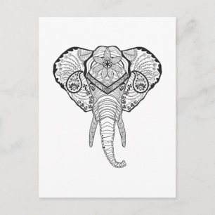 Inspirierter Elphant Head Postkarte