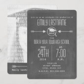 Inspirierter Foto-Abschluss mit den weißen Pfeilen Einladung (Vorne/Hinten)