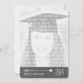 Inspirierter Foto-Abschluss mit den weißen Pfeilen Einladung (Rückseite)