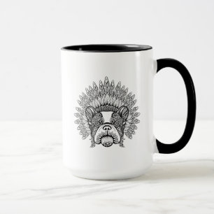 Inspirierter Französischer Bulldogge in Kriegsbonn Tasse