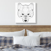 Inspirierter Fuchskopf 6 Leinwanddruck (Insitu (Schlafzimmer))