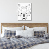 Inspirierter Fuchskopf 6 Leinwanddruck (Insitu (Schlafzimmer))