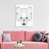 Inspirierter Fuchskopf 6 Leinwanddruck (Insitu (Wohnzimmer))