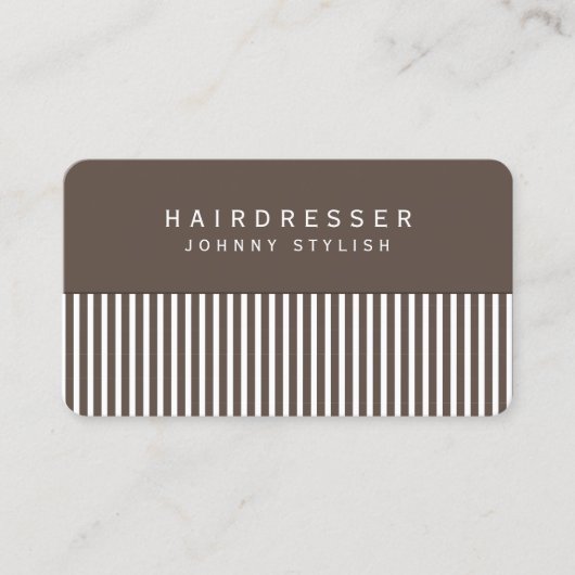 Inspirierter Haarkämmer als Visitenkarte (Vorderseite)