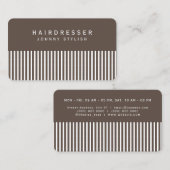 Inspirierter Haarkämmer als Visitenkarte (Vorne/Hinten)