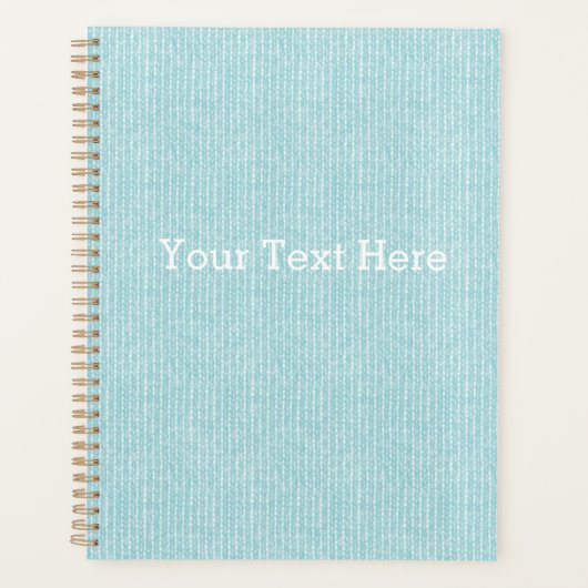 Inspirierter individuell anpassbarer Blue Strick Planer (Vorderseite)