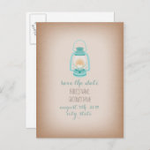 Inspirierter Kartenvorrat für hellblaues Camping Ankündigungspostkarte (Vorne/Hinten)