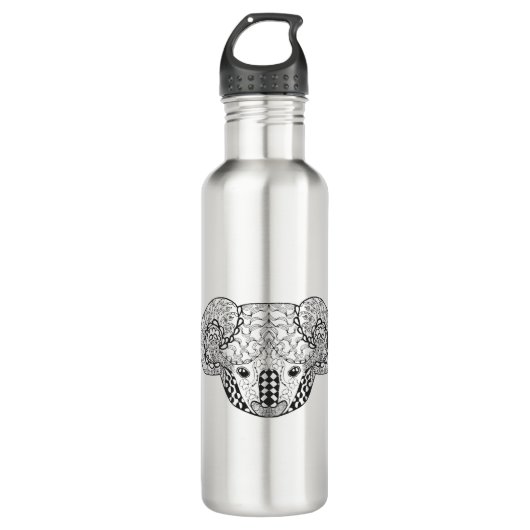 Inspirierter Koala-Bär Edelstahlflasche (Vorderseite)