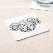 Inspirierter Koala-Bär Rechteckiger Pappuntersetzer (angewinkelt)