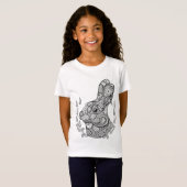 Inspirierter Kopf des Kaninchens im Wreath T-Shirt (Vorne ganz)