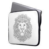 Inspirierter Löwe-Kopf 3 Laptopschutzhülle (Vorderseite Links)