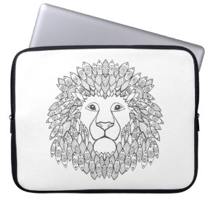 Inspirierter Löwe-Kopf 3 Laptopschutzhülle
