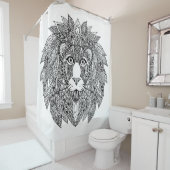Inspirierter Löwe-Kopf 4 Duschvorhang (Beispiel)
