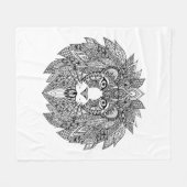 Inspirierter Löwe-Kopf 4 Fleecedecke (Vorderseite (Horizontal))