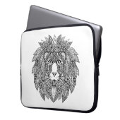 Inspirierter Löwe-Kopf 4 Laptopschutzhülle (Vorderseite Links)