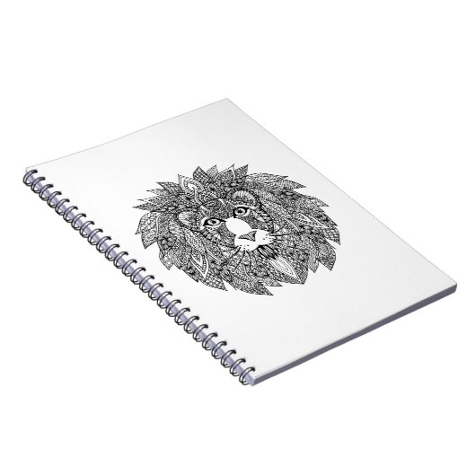 Inspirierter Löwe-Kopf 4 Notizblock (Rechte Seite)