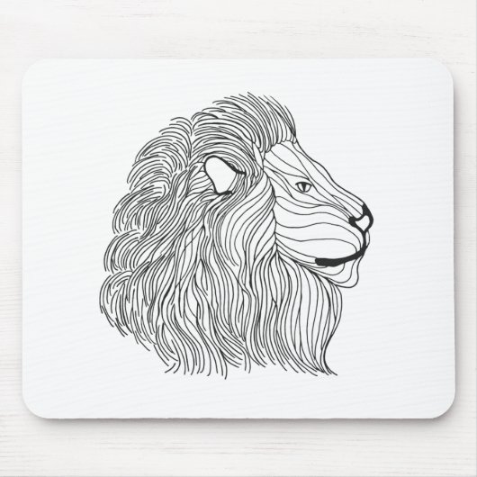 Inspirierter Löwe-Kopf 5 Mousepad (Vorne)