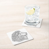 Inspirierter Löwe-Kopf 5 Rechteckiger Pappuntersetzer (Vor Ort)