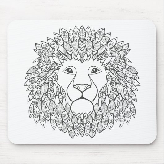 Inspirierter Löwe-Kopf Mousepad (Vorne)