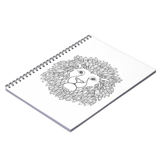 Inspirierter Löwe-Kopf Notizblock (Linke Seite)