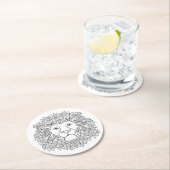 Inspirierter Löwe-Kopf Runder Pappuntersetzer (Vor Ort)