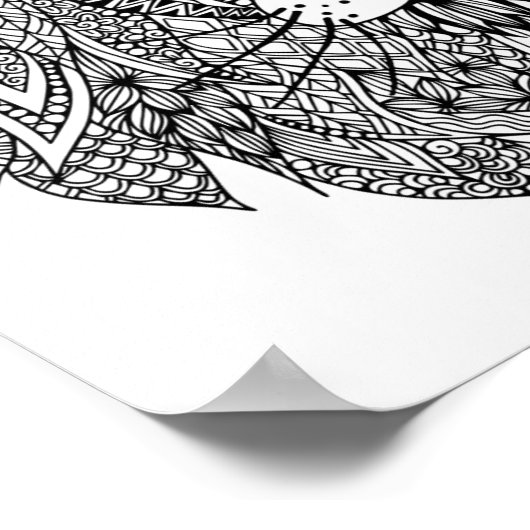 Inspirierter Löwenkopf 4 Poster (Ecke)