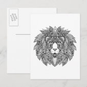 Inspirierter Löwenkopf 4 Postkarte (Vorne/Hinten)