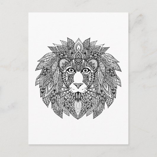 Inspirierter Löwenkopf 4 Postkarte (Vorderseite)