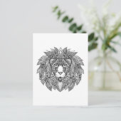 Inspirierter Löwenkopf 4 Postkarte (Stehend Vorderseite)
