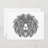 Inspirierter Löwenkopf 4 Postkarte (Vorne/Hinten)