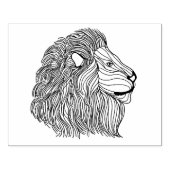 Inspirierter Löwenkopf 5 Gummistempel (Prägung)