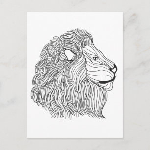 Inspirierter Löwenkopf 5 Postkarte